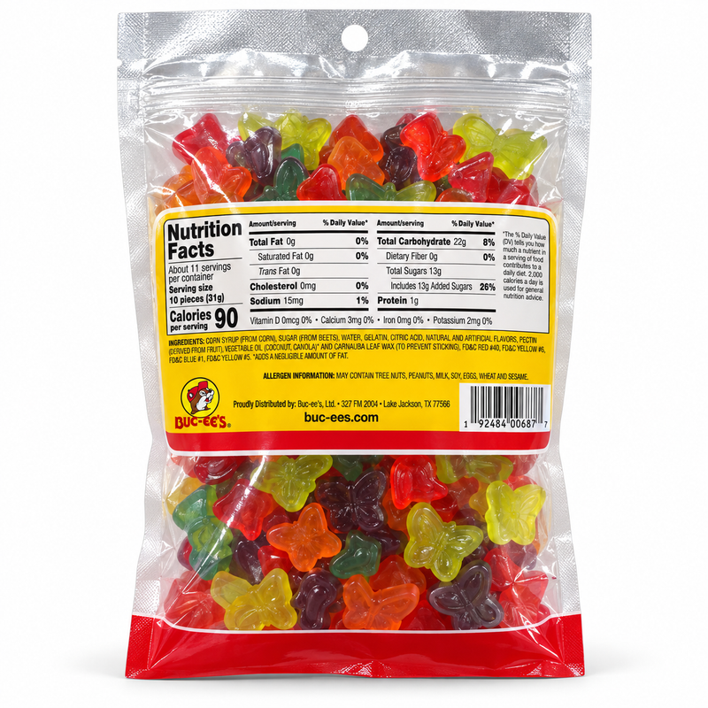 Buc-ee's Mini Gummi Butterflies