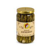Jar of Buc-ee's Pickled Asparagus, front label