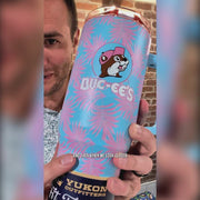 Pink Palm Fit Forty Pro tumbler review highlighting its tropical palm design, triple-insulated stainless steel construction, and drinkware features.
