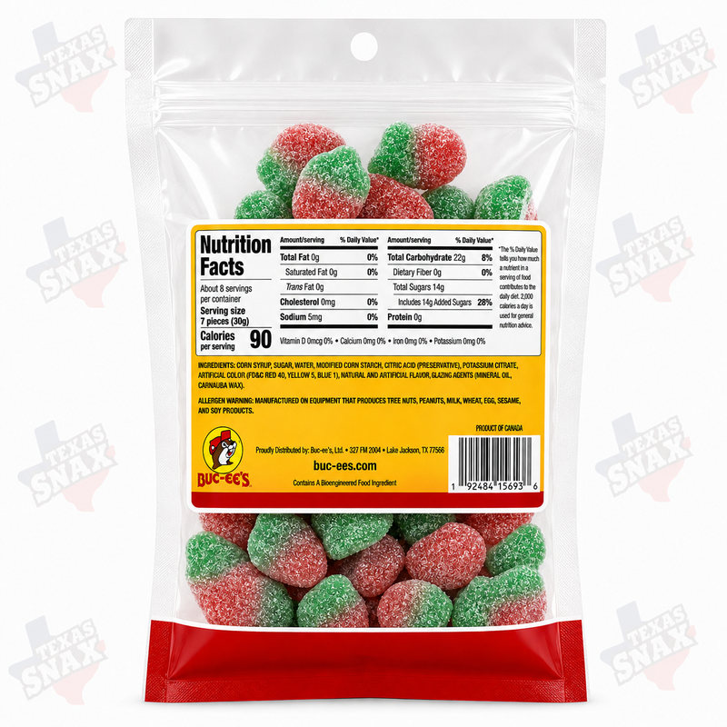 Buc-ee's Strawberry Sour Gummies