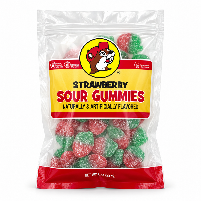 Buc-ee's Strawberry Sour Gummies