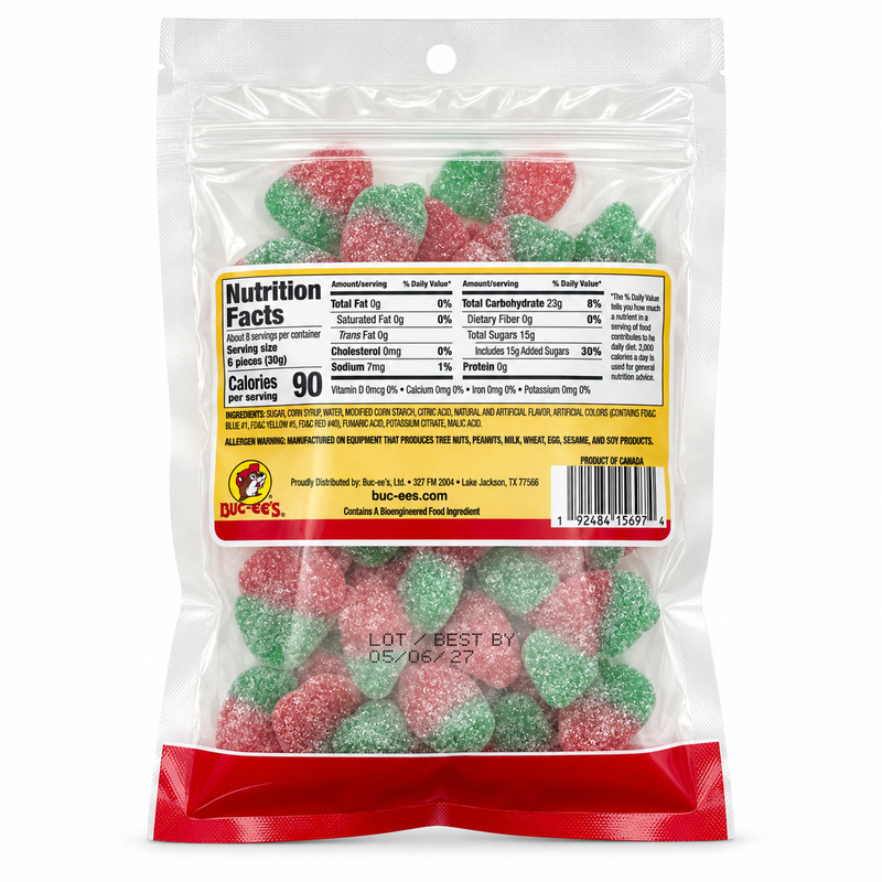 Buc-ee's Strawberry Sour Gummies