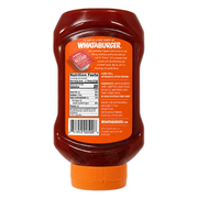 Back of Whataburger Sauces Fancy Ketchup bottle