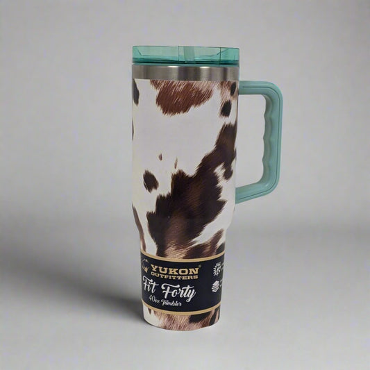 Yukon Cow Print 40 oz Tumbler