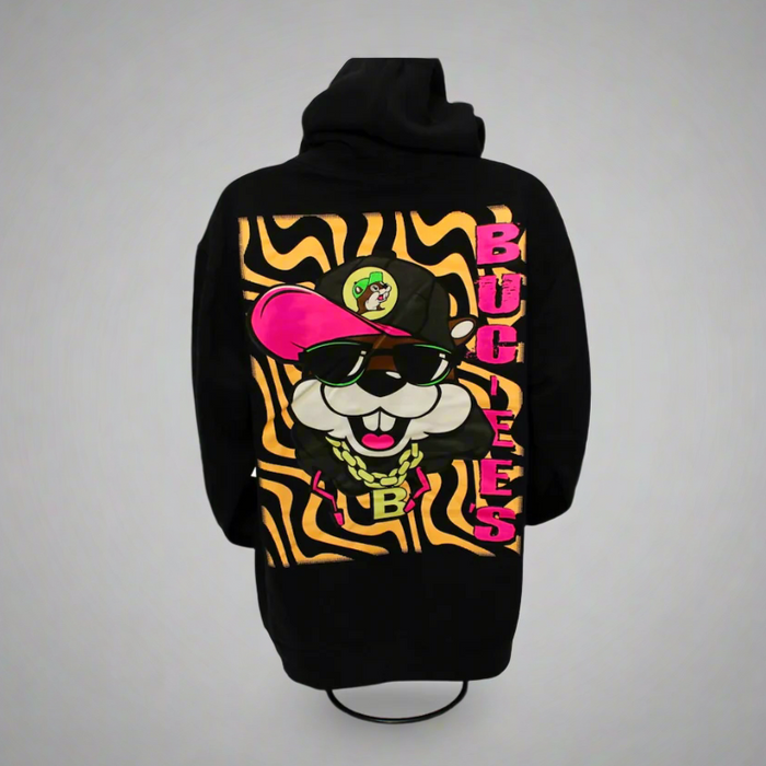 Buc-ee's Hipster Black Logo Youth Hoodie