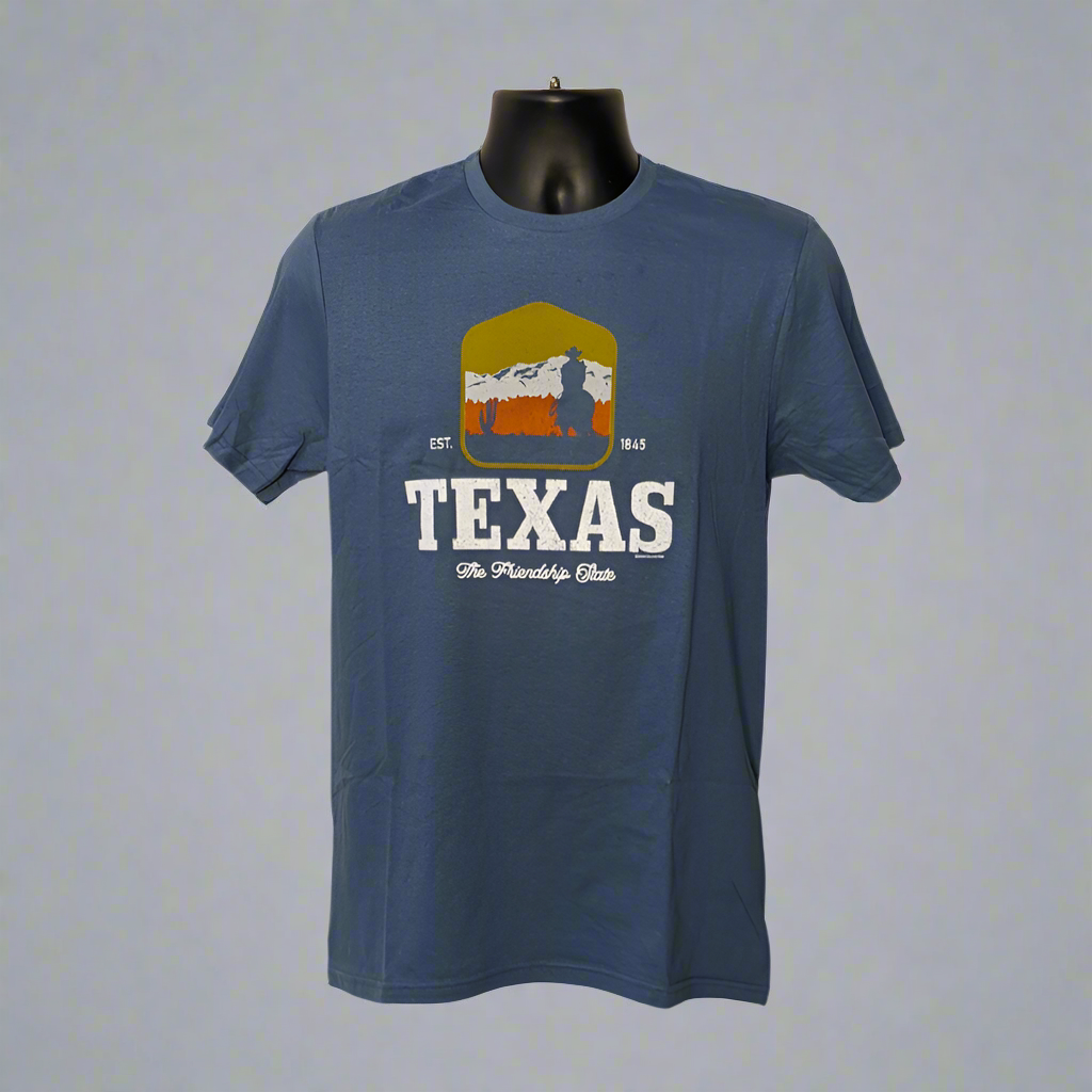 Super Soft Foggy Blue Texas Friendship State Shirt