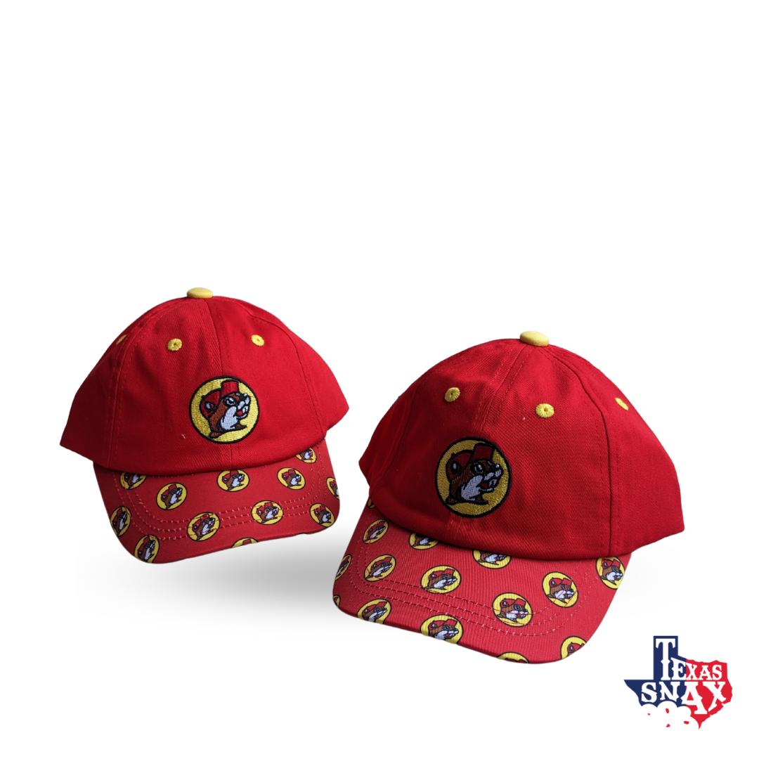 Buc-ee's Trucker Hats Red Patterned Logos (Youth)