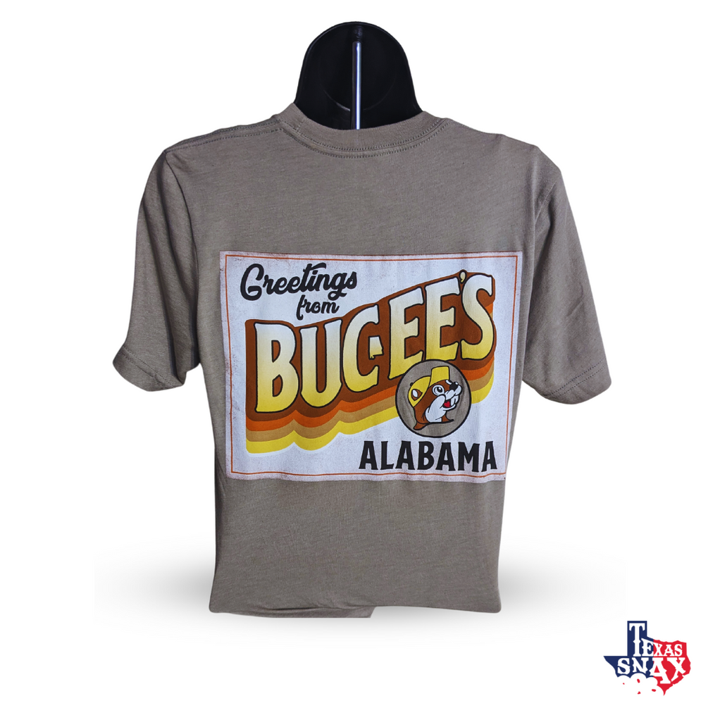 Buc-ee's Greetings from Alabama State Shirt — Texas Snax