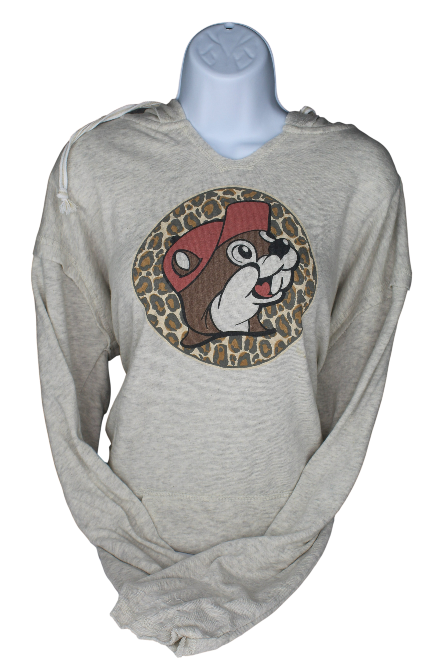 Oatmeal/Faded Grey- Leopard Hoodie