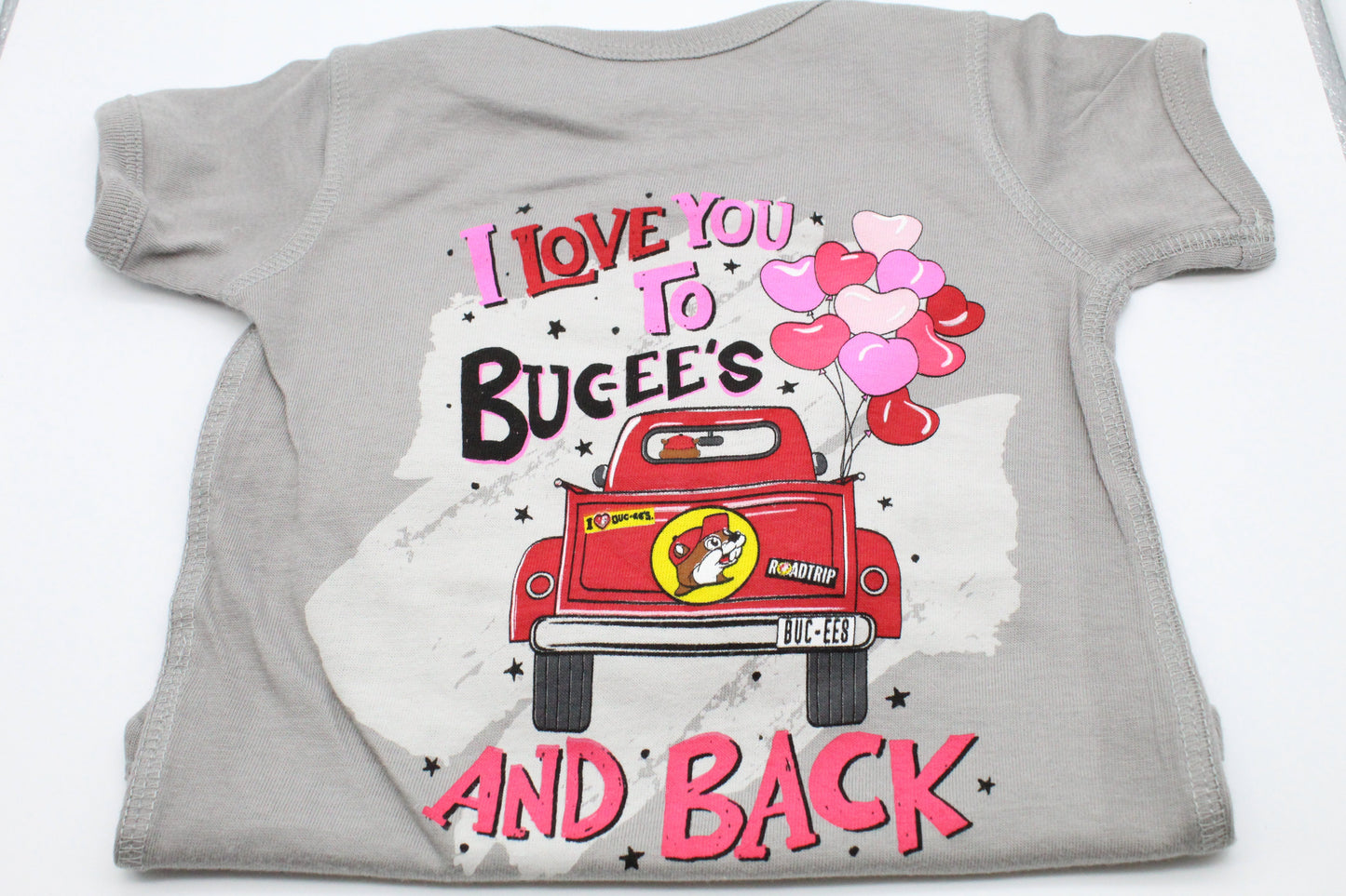 Buc-ee's "I Love You to Buc-ee's and Back" Valentine's Day Onesie