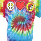 Youth Peace & Love Tie Dye Shirt