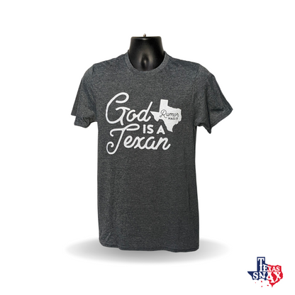 Super Soft Charcoal "God is a Texan" Shirt