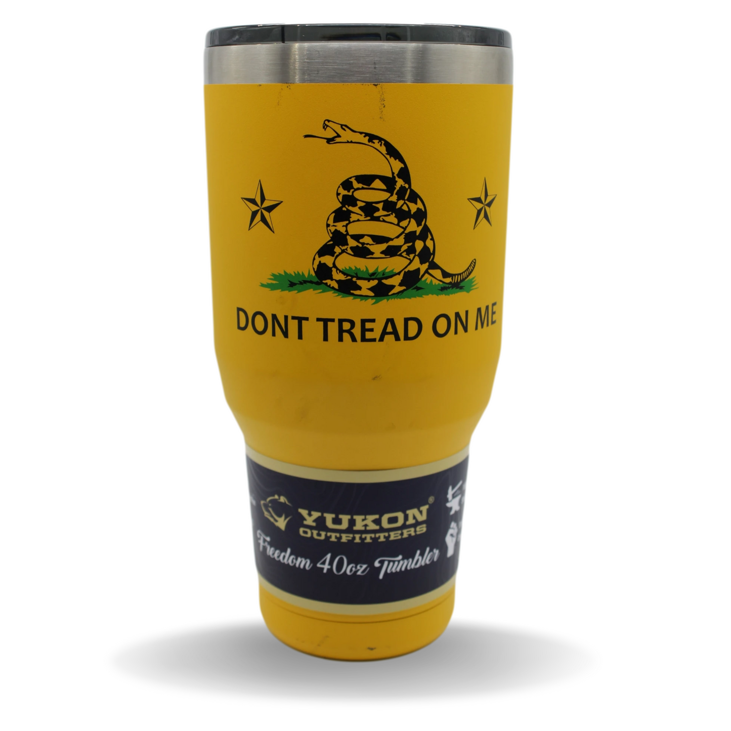 Yukon Yellow "Don't Tread on Me" Tumbler