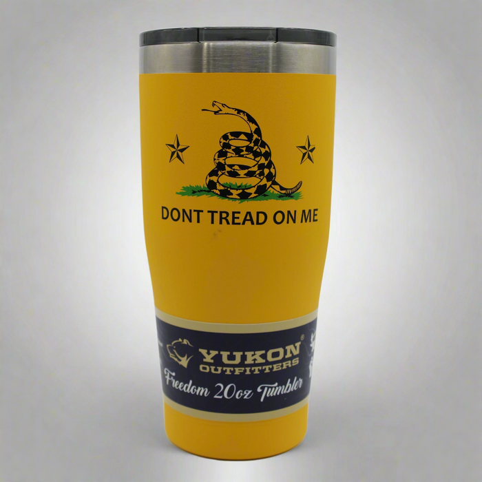 Yukon Yellow "Don't Tread on Me" Tumbler