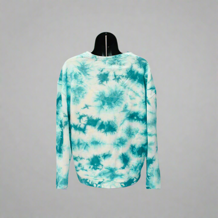 Buc-ee's Turquoise Tie-Dye Crew Sweater