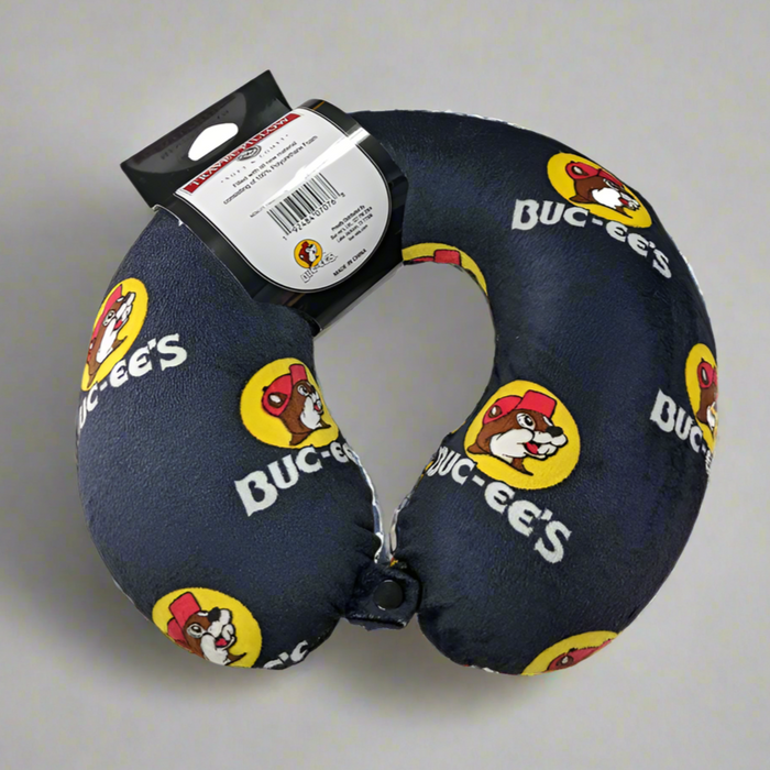 Buc-ee's Black Logo Neck/Travel Pillow