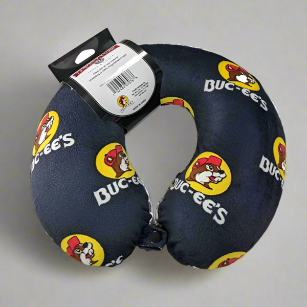 Authentic Buc-ee's Black Logo Neck/Travel Pillow | Available Here