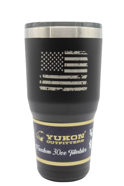 Yukon Outfitters Freedom Tumbler 20oz Vertical US Flag