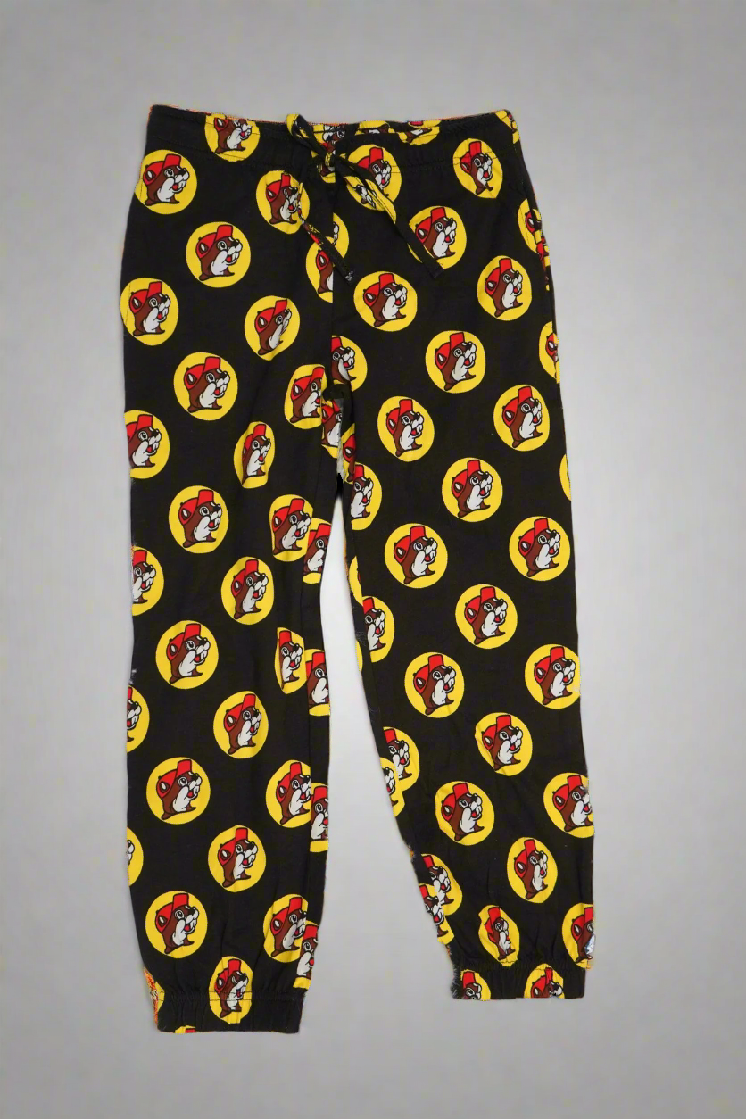 Bucee's Black Pajama Pants Texas Snax