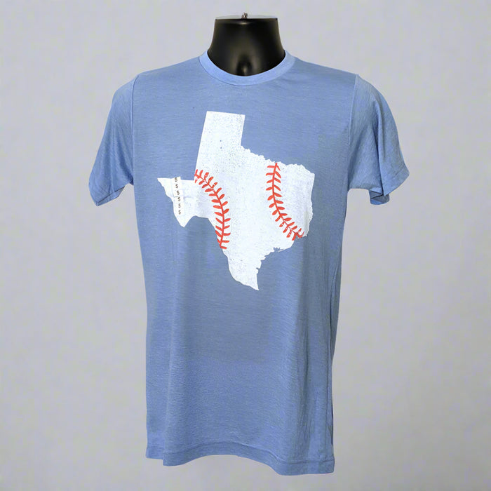 Texas Baseball Light Blue Heathered Shirt