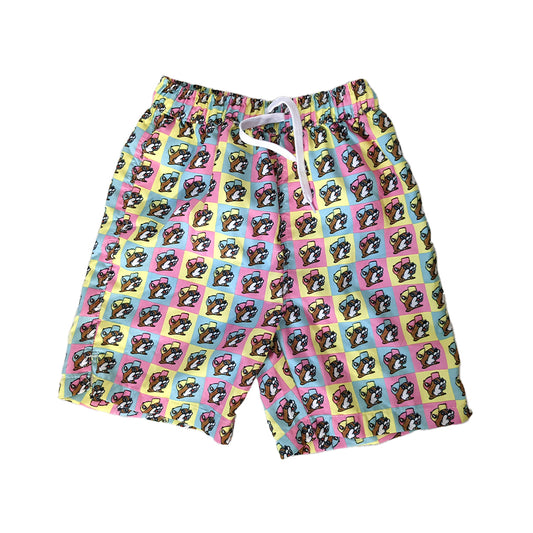 Boys Multicolor Logo Swim Shorts